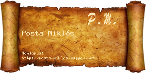 Posta Miklós névjegykártya