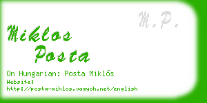 miklos posta business card