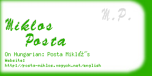 miklos posta business card